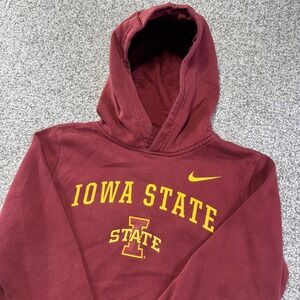 Iowa State Cyclones Hoodie Sweatshirt Boys Medium Red NCAA Football Nike